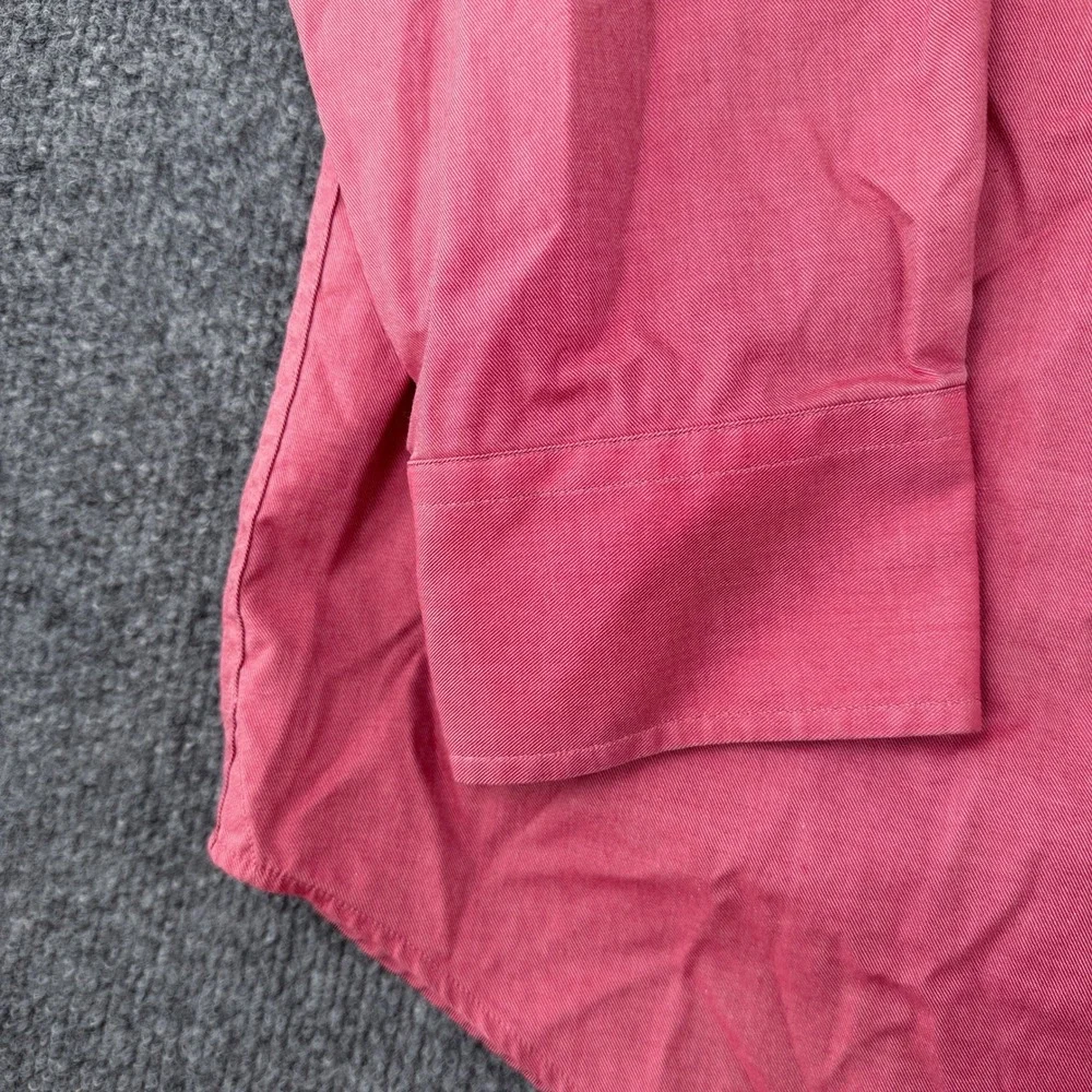 Banana Republic Shirt Mens 17 XL Pink Red Long Sleeve Button Up Cotton